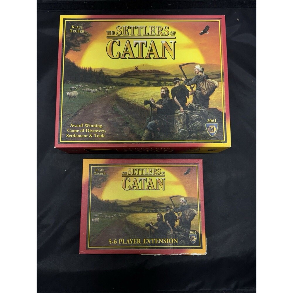 Settlers of Catan Board Game Mayfair 3061 + 5-6 Player Expansion 100% Complete